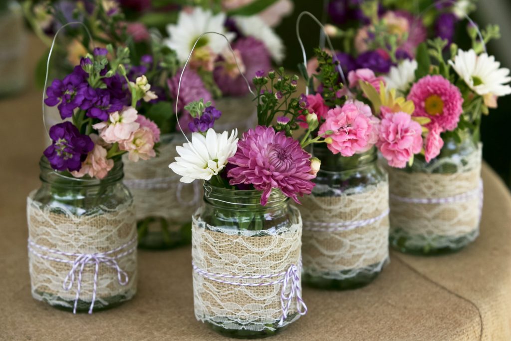 decorated vases for flowers